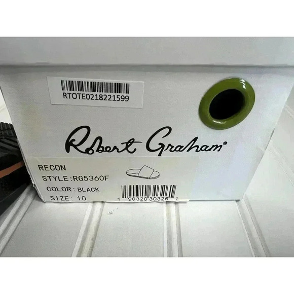Robert Graham Recon Mens Black Slides Sandals Shoes Size 10 NEW - Picture 4 of 4